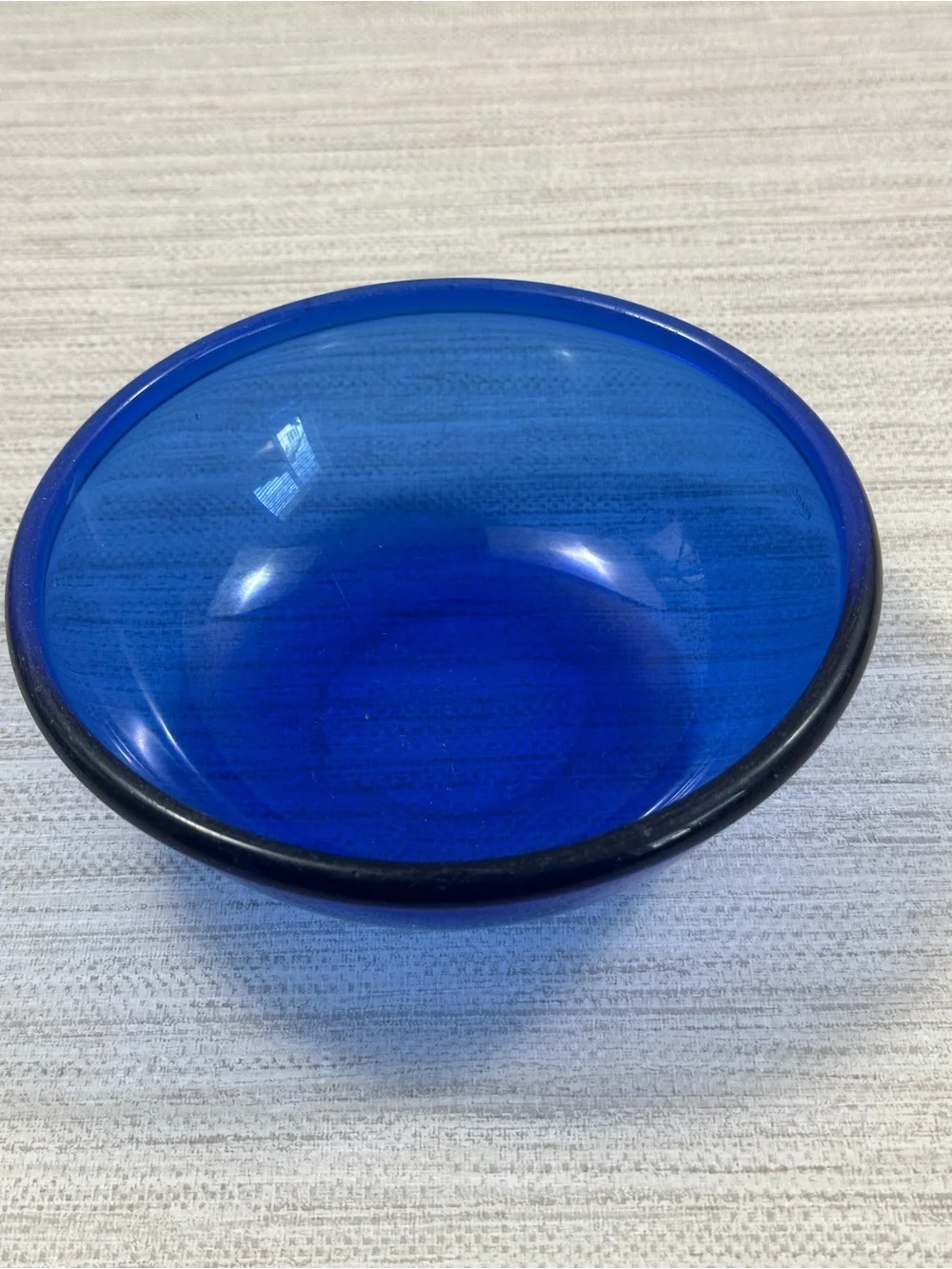 Vintage Cobalt Blue Glass Bowls. Set of 4.